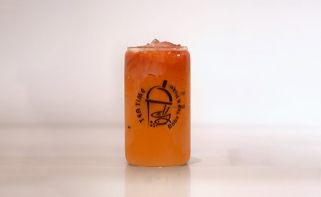 Thai Milk Tea drink at Tea Time in Waco