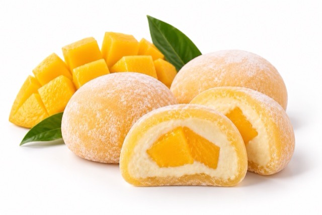 Mochi Ice Cream (Mango) at Tea Time in Waco