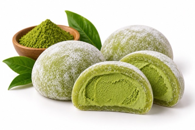 Mochi Ice Cream (Matcha) at Tea Time in Waco