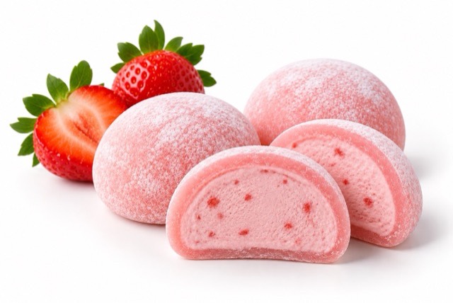 Mochi Ice Cream (Strawberry) at Tea Time in Waco
